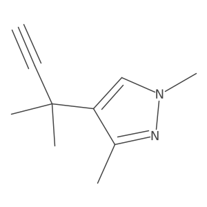 1,3-dimethyl-4-(2-methylbut-3-yn-2-yl)-1H-pyrazole Structure
