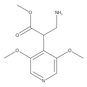 Methyl 3-amino-2-(3,5-dimethoxypyridin-4-yl)propanoate结构式