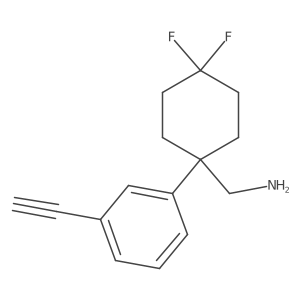 [1-(3-Ethynylphenyl)-4,4-difluorocyclohexyl]methanamine Structure