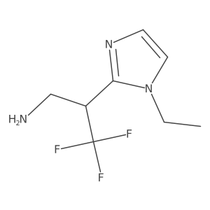 2-(1-ethyl-1H-imidazol-2-yl)-3,3,3-trifluoropropan-1-amine Structure