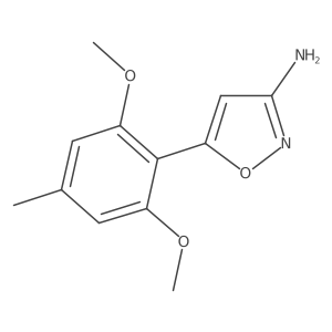 5-(2,6-Dimethoxy-4-methylphenyl)-1,2-oxazol-3-amine结构式