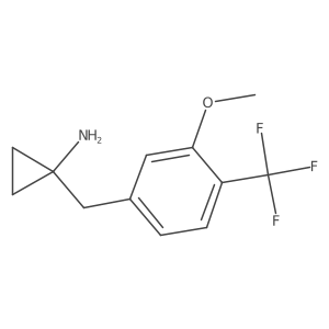 1-{[3-Methoxy-4-(trifluoromethyl)phenyl]methyl}cyclopropan-1-amine结构式