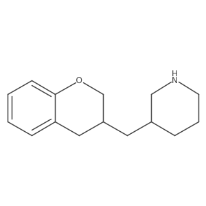 3-[(3,4-dihydro-2H-1-benzopyran-3-yl)methyl]piperidine Structure