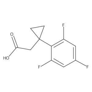 2-[1-(2,4,6-Trifluorophenyl)cyclopropyl]acetic acid Structure
