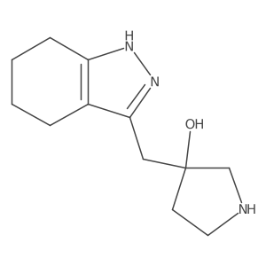 3-[(4,5,6,7-tetrahydro-1H-indazol-3-yl)methyl]pyrrolidin-3-ol Structure