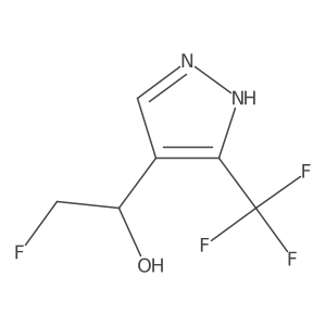 2-fluoro-1-[3-(trifluoromethyl)-1H-pyrazol-4-yl]ethan-1-ol结构式