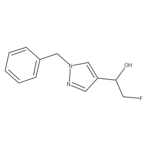 1-(1-benzyl-1H-pyrazol-4-yl)-2-fluoroethan-1-ol结构式