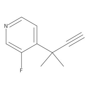 3-Fluoro-4-(2-methylbut-3-yn-2-yl)pyridine Structure