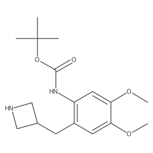 tert-butyl N-{2-[(azetidin-3-yl)methyl]-4,5-dimethoxyphenyl}carbamate结构式