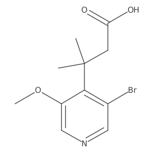 3-(3-Bromo-5-methoxypyridin-4-yl)-3-methylbutanoic acid Structure