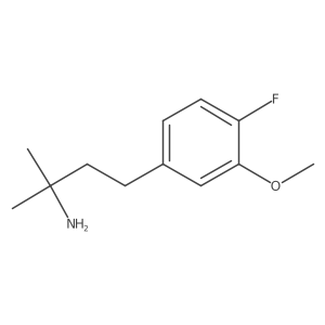 4-(4-Fluoro-3-methoxyphenyl)-2-methylbutan-2-amine Structure