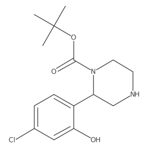 Tert-butyl 2-(4-chloro-2-hydroxyphenyl)piperazine-1-carboxylate结构式