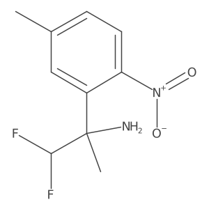 1,1-Difluoro-2-(5-methyl-2-nitrophenyl)propan-2-amine结构式