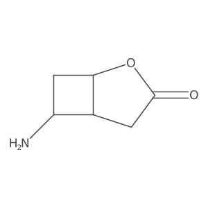 rac-(1R,5S,6R)-6-amino-2-oxabicyclo[3.2.0]heptan-3-one结构式