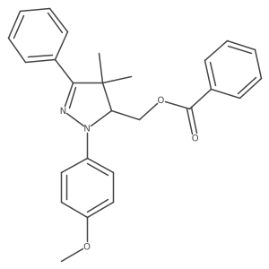 (1-(4-Methoxyphenyl)-4,4-dimethyl-3-phenyl-4,5-dihydro-1H-pyrazol-5-yl)methyl benzoate结构式