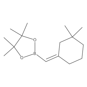 2-((3,3-Dimethylcyclohexylidene)methyl)-4,4,5,5-tetramethyl-1,3,2-dioxaborolane Structure