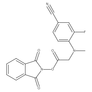 1,3-dioxo-2,3-dihydro-1H-isoindol-2-yl 2-[(4-cyano-2-fluorophenyl)(methyl)amino]acetate结构式