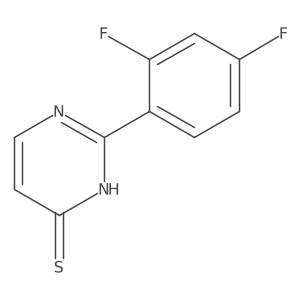 2-(2,4-Difluorophenyl)-3,4-dihydropyrimidine-4-thione结构式