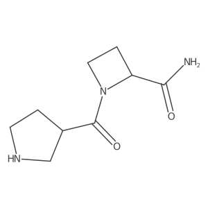 1-[(3R)-pyrrolidine-3-carbonyl]azetidine-2-carboxamide结构式