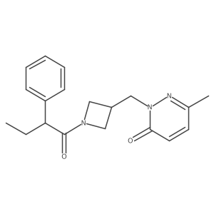 6-Methyl-2-{[1-(2-phenylbutanoyl)azetidin-3-yl]methyl}-2,3-dihydropyridazin-3-one Structure