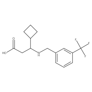 3-Cyclobutyl-3-({[3-(trifluoromethyl)phenyl]methyl}amino)propanoic acid结构式