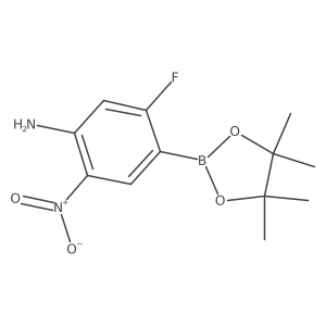 5-Fluoro-2-nitro-4-(tetramethyl-1,3,2-dioxaborolan-2-yl)aniline Structure