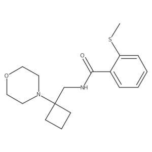 2-(methylsulfanyl)-N-{[1-(morpholin-4-yl)cyclobutyl]methyl}benzamide Structure