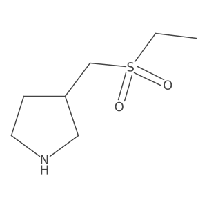 (S)-3-((Ethylsulfonyl)methyl)pyrrolidine Structure