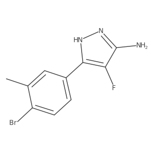 3-(4-bromo-3-methylphenyl)-4-fluoro-1H-pyrazol-5-amine结构式