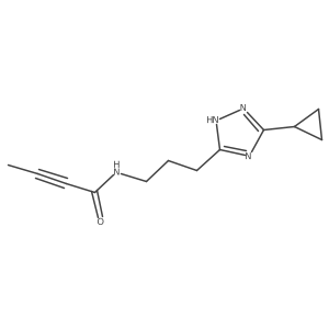 N-[3-(3-Cyclopropyl-1H-1,2,4-triazol-5-yl)propyl]but-2-ynamide Structure
