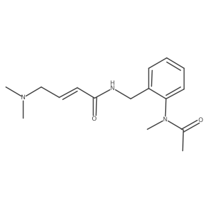 (2E)-4-(dimethylamino)-N-{[2-(N-methylacetamido)phenyl]methyl}but-2-enamide Structure