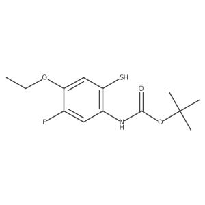 tert-butyl N-(4-ethoxy-5-fluoro-2-sulfanylphenyl)carbamate结构式