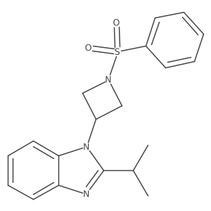1-[1-(benzenesulfonyl)azetidin-3-yl]-2-(propan-2-yl)-1H-1,3-benzodiazole结构式