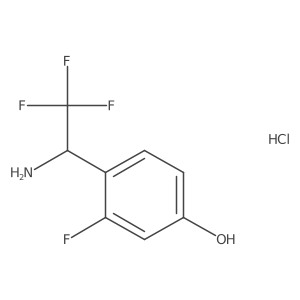 4-[(1S)-1-Amino-2,2,2-trifluoroethyl]-3-fluorophenol;hydrochloride结构式