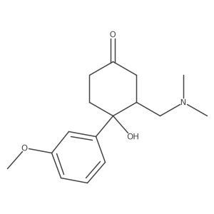 rel-(3R,4R)-3-[(Dimethylamino)methyl]-4-hydroxy-4-(3-methoxyphenyl)cyclohexanone Structure
