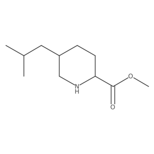 rac-methyl (2R,5R)-5-(2-methylpropyl)piperidine-2-carboxylate结构式