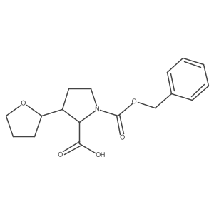 1-[(Benzyloxy)carbonyl]-3-(oxolan-2-yl)pyrrolidine-2-carboxylic acid Structure