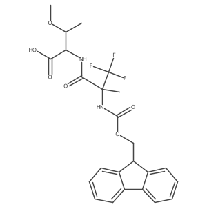 (2S,3R)-2-[2-({[(9H-fluoren-9-yl)methoxy]carbonyl}amino)-3,3,3-trifluoro-2-methylpropanamido]-3-methoxybutanoic acid结构式