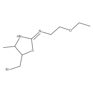 5-(bromomethyl)-N-(2-ethoxyethyl)-4-methyl-4,5-dihydro-1,3-thiazol-2-amine结构式