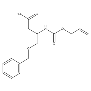 (3R)-4-(benzyloxy)-3-{[(prop-2-en-1-yloxy)carbonyl]amino}butanoic acid Structure