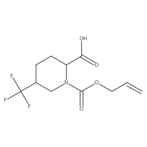 rac-(2R,5R)-1-[(prop-2-en-1-yloxy)carbonyl]-5-(trifluoromethyl)piperidine-2-carboxylic acid Structure