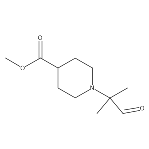 Methyl 1-(2-methyl-1-oxopropan-2-yl)piperidine-4-carboxylate Structure