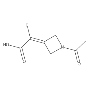 2-(1-Acetylazetidin-3-ylidene)-2-fluoroacetic acid结构式