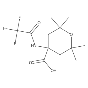 2,2,6,6-Tetramethyl-4-(2,2,2-trifluoroacetamido)oxane-4-carboxylic acid Structure