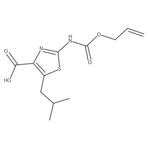 5-(2-Methylpropyl)-2-{[(prop-2-en-1-yloxy)carbonyl]amino}-1,3-thiazole-4-carboxylic acid结构式