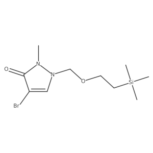 4-Bromo-2-methyl-1-((2-(trimethylsilyl)ethoxy)methyl)-1,2-dihydro-3H-pyrazol-3-one Structure