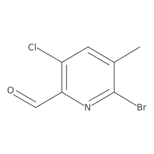 6-Bromo-3-chloro-5-methylpyridine-2-carbaldehyde结构式