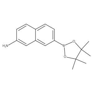 7-(4,4,5,5-Tetramethyl-1,3,2-dioxaborolan-2-YL)naphthalen-2-amine Structure