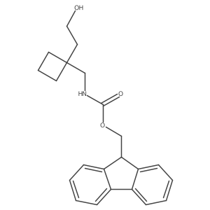 (9H-fluoren-9-yl)methyl N-{[1-(2-hydroxyethyl)cyclobutyl]methyl}carbamate Structure