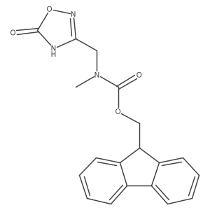 (9H-fluoren-9-yl)methyl N-[(5-hydroxy-1,2,4-oxadiazol-3-yl)methyl]-N-methylcarbamate结构式